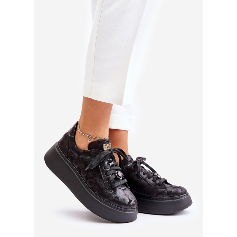 Calçados Esportivos de Couro na Plataforma Maciejka 06191-42 Preto 1