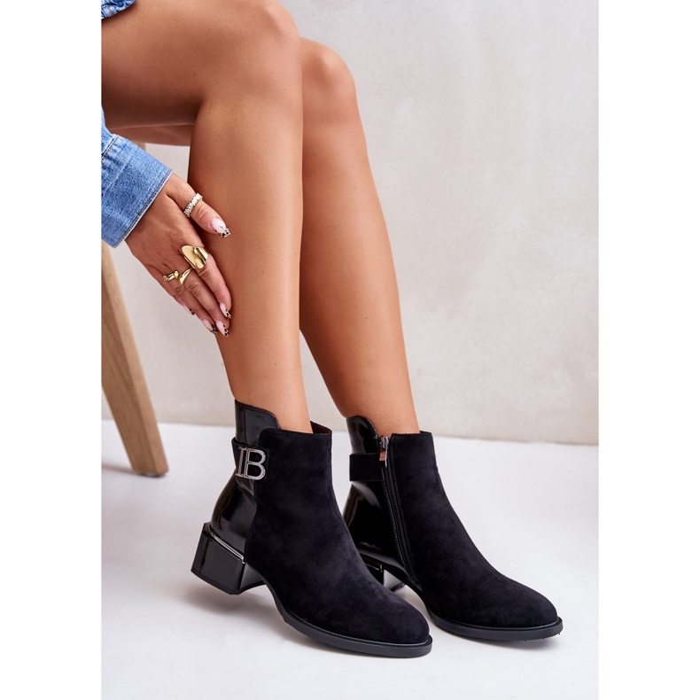 S.Barski Botas elegantes de salto alto com isolamento MR880-040 pretas preto 2