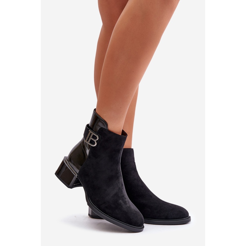 S.Barski Botas elegantes de salto alto com isolamento MR880-040 pretas preto 1