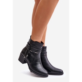 Jezzi Botas femininas de salto alto preto quente Lobina preto 1