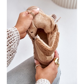 Botas femininas isoladas na plataforma, Alcyhen marrom castanho 2