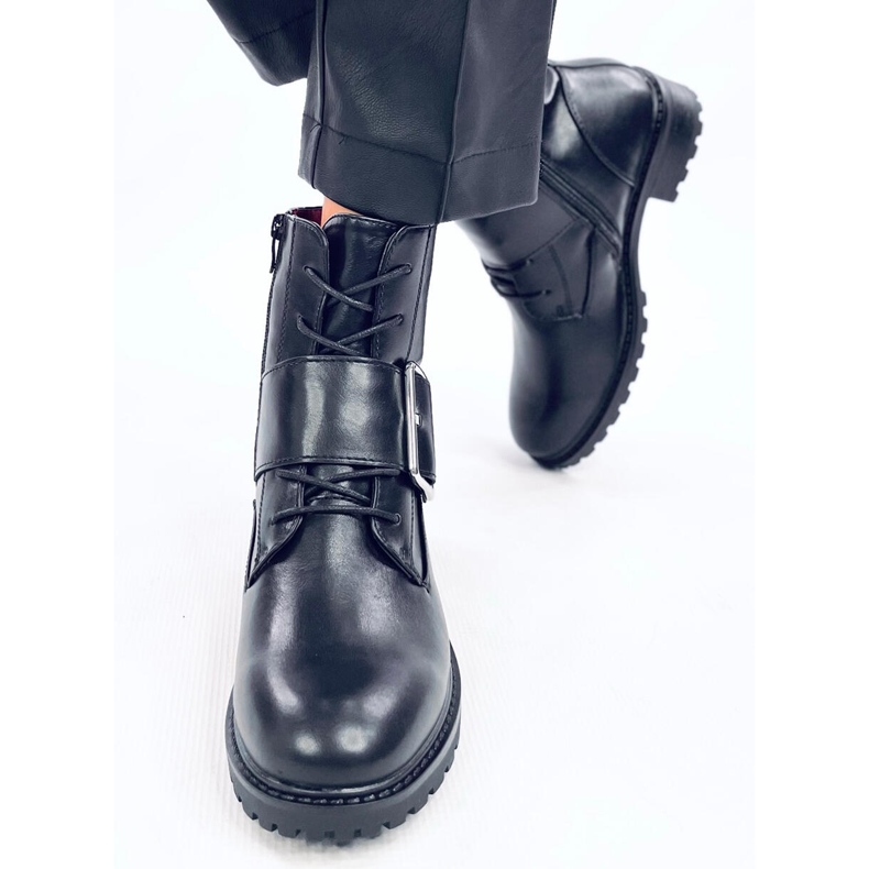 Botas com cadarço Billy Black preto 1