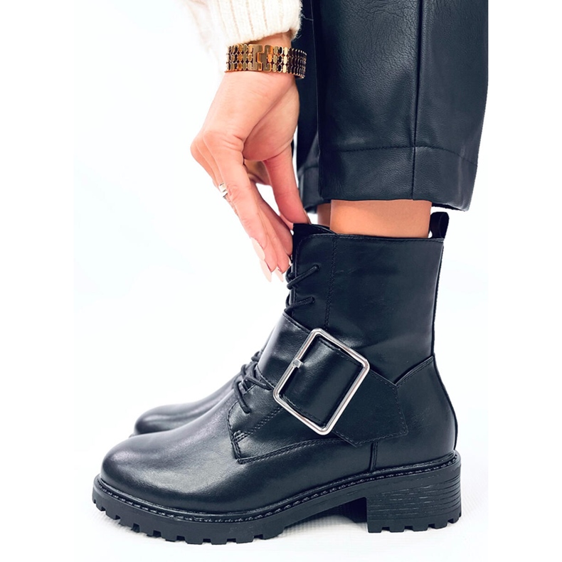 Botas com cadarço Billy Black preto 2