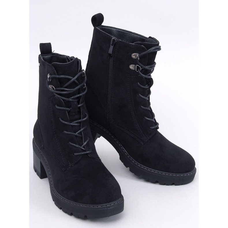 Botins confortáveis ​​de salto alto Reed Black preto 1