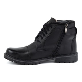 Olivier Botas masculinas de inverno com cadarço 136GT, pretas preto 1 Olivier Botas masculinas de inverno com cadarço 136GT, pretas preto 1