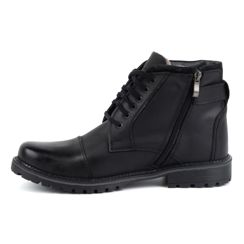 Olivier Botas masculinas de inverno com cadarço 136GT, pretas preto 1 Olivier Botas masculinas de inverno com cadarço 136GT, pretas preto 1