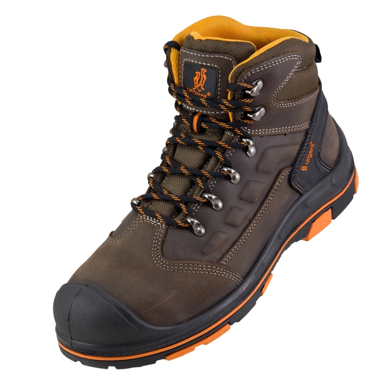 Botas de trabalho masculinas URGENT 133/S3 marrom 2