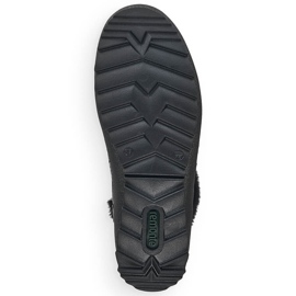 Botas femininas pretas de couro com isolamento Remonte R8480-01 preto 2