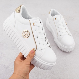 Calçado desportivo feminino com plataforma, branco NEWS 4757 1