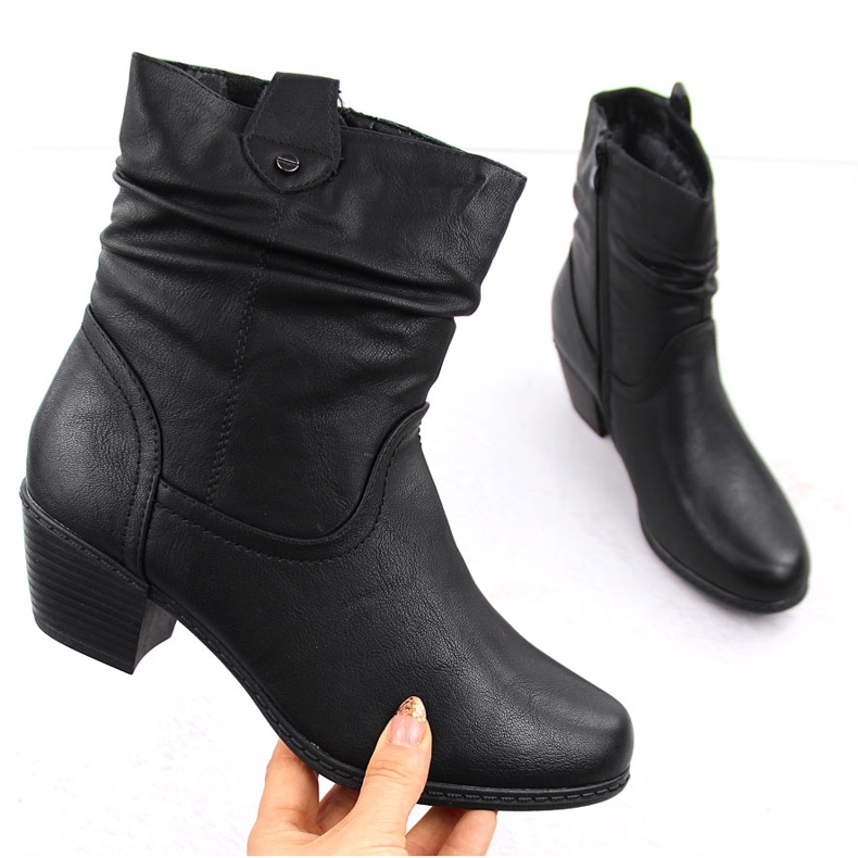 Botas femininas pretas confortáveis ​​Unisoft 7987 preto 2