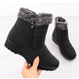 Botas femininas de neve com pele, pretas, Vinceza 86231 preto 1