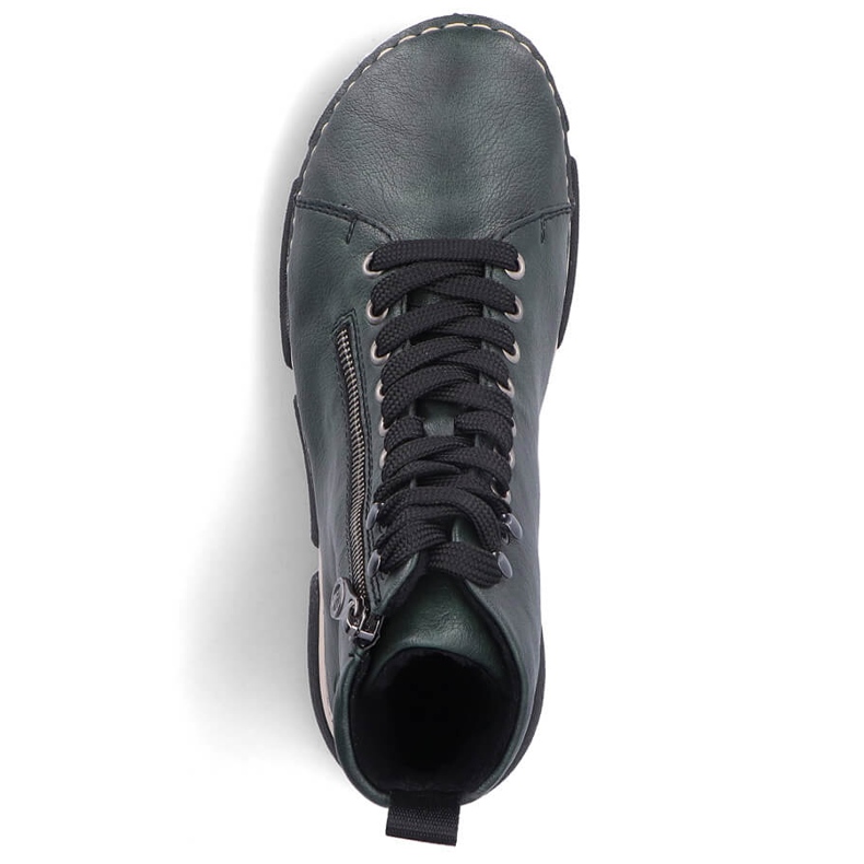 Botins femininos verdes confortáveis ​​Rieker 45920-54 1