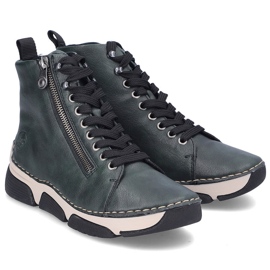 Botins femininos verdes confortáveis ​​Rieker 45920-54 2