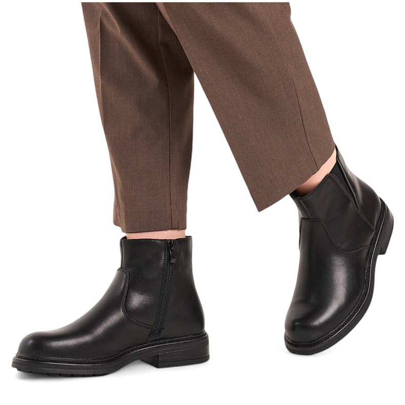 Botins femininos de couro com isolamento preto Sergio Leone BT345-S 1