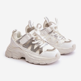 Tênis infantil com strass, branco Rianalla 1