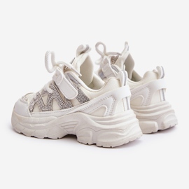 Tênis infantil com strass, branco Rianalla 2