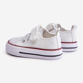Tênis infantil de tecido com velcro, branco Daloma 2