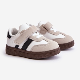 Tênis infantil com velcro branco Tromella 1