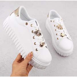 Calçado desportivo feminino com plataforma, branco NEWS 4756 1