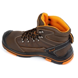 Botas de trabalho masculinas URGENT 133/S3 marrom 1