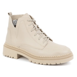 Olivier Botas femininas de inverno em couro com isolamento 1246, bege 1