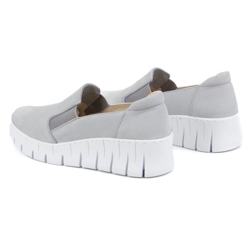 WASAK Sapatos deslizantes de couro feminino 0721W azul 3