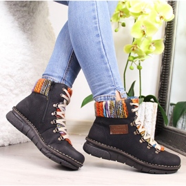 Botas isoladas femininas pretas Rieker 73343-0 preto 1