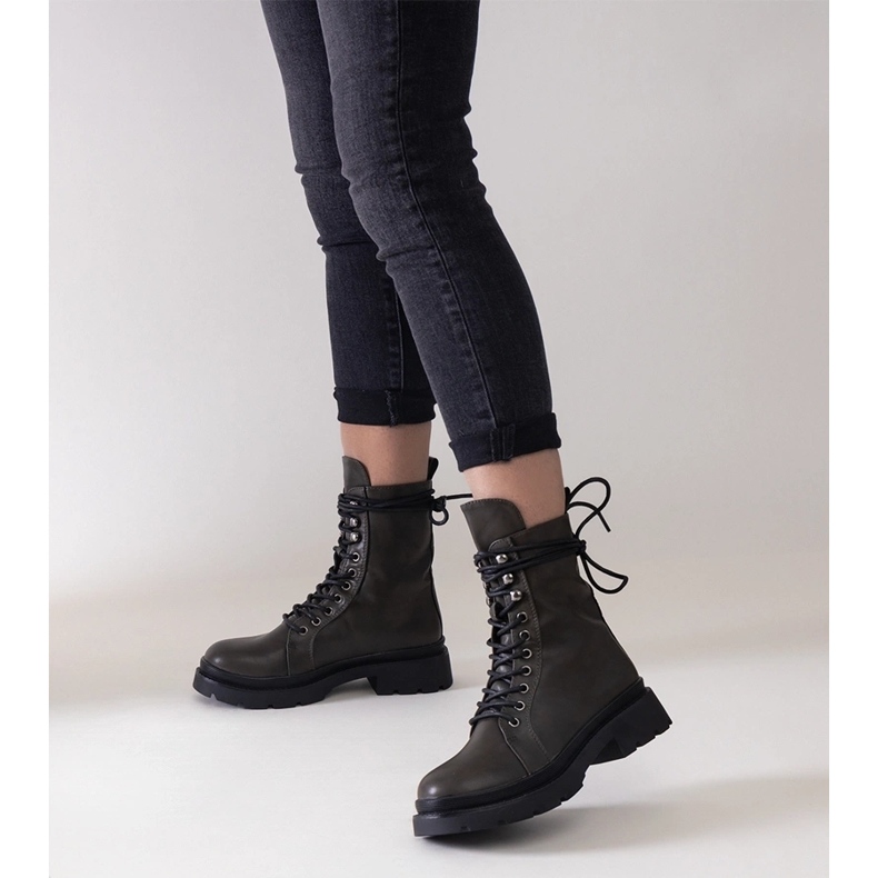 Botas de caminhada com isolamento verde da Tuima 1 Botas de caminhada com isolamento verde da Tuima 1