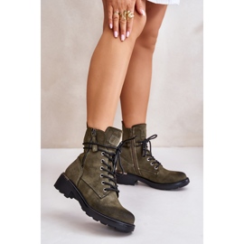 Botas de trabalho altas com zíper verde Maisa 2
