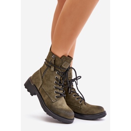 Botas de trabalho altas com zíper verde Maisa 1