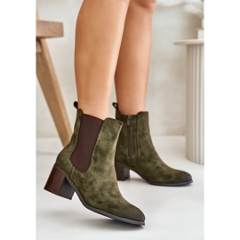 Botins femininos com isolamento, verde escuro, Radeya 2