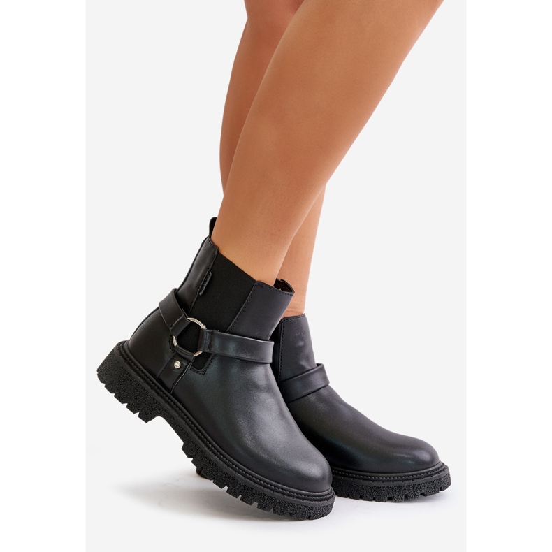 Botas Chelsea isoladas com zíper Big Star OO274A128 pretas preto 1