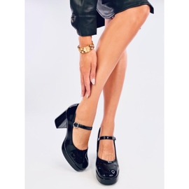 Bombas de plataforma Sorel Black preto 1