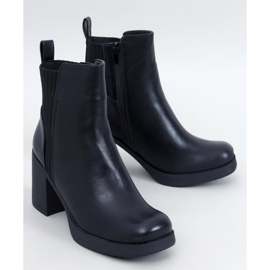 Jarrion Botins pretos de flor integral e salto alto 1
