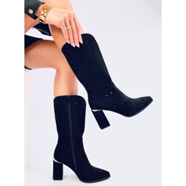 Strokes Botas pretas de salto alto com aberturas preto 1