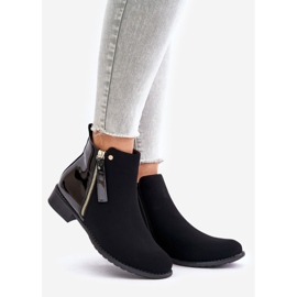 Botins isolados de salto baixo e cano baixo, Black Zinariella preto 1