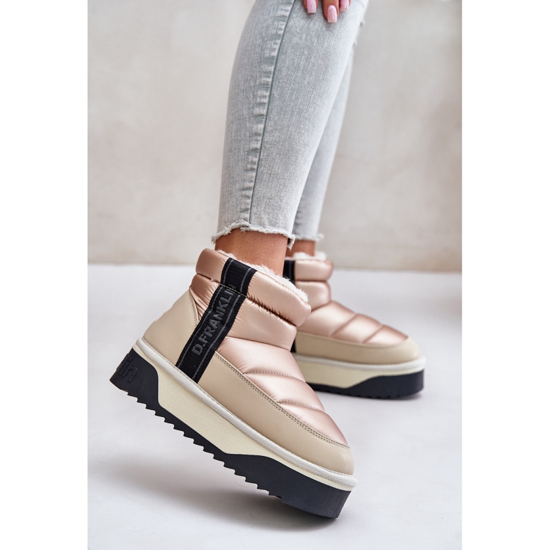 Botas baixas para neve com sola grossa D.Franklin DFSH371010 Bege 2