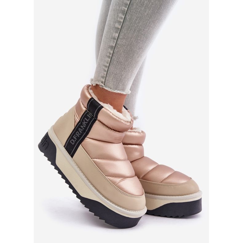 Botas baixas para neve com sola grossa D.Franklin DFSH371010 Bege 1