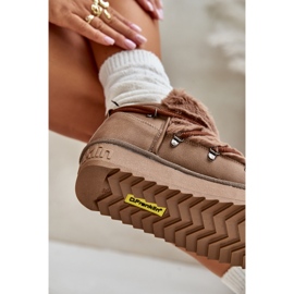 Botas de neve com plataforma baixa e pele D.Franklin DFSH370011 Marrom 2