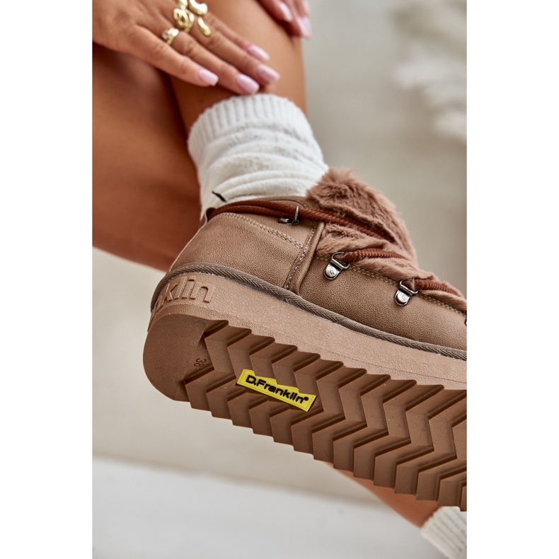 Botas de neve com plataforma baixa e pele D.Franklin DFSH370011 Marrom castanho 2 Botas de neve com plataforma baixa e pele D.Franklin DFSH370011 Marrom castanho 2