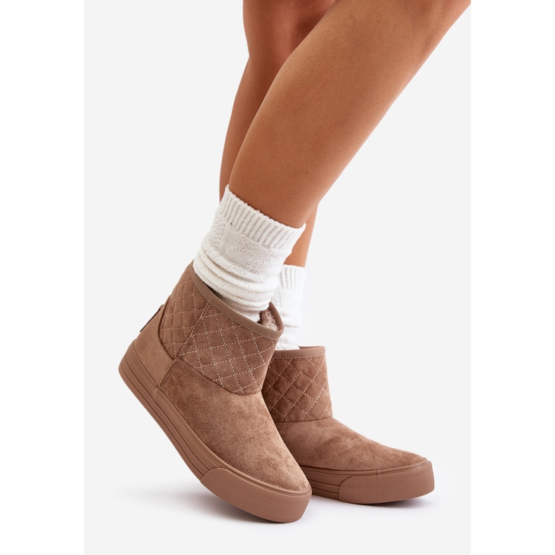 Botas de neve com zíper isolado com pele Big Star OO274A524 bege 1