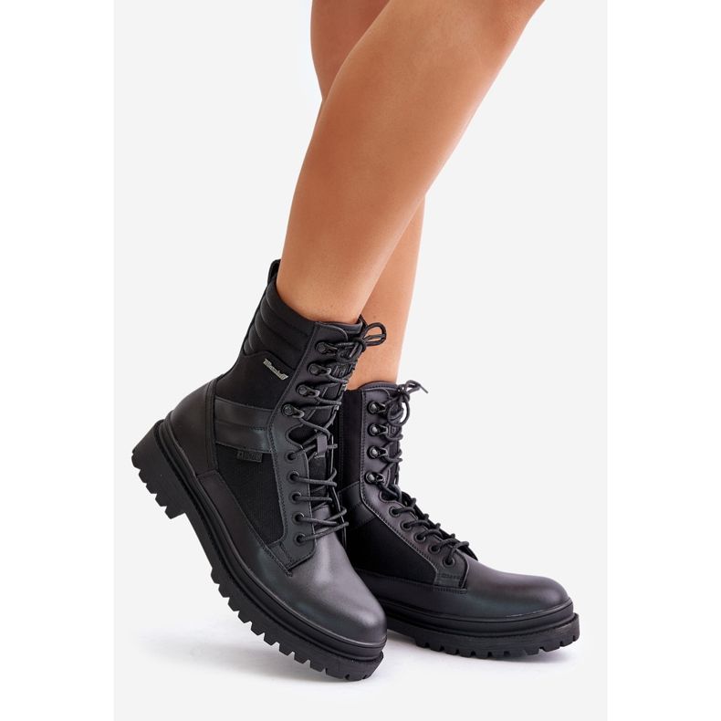 Botas isoladas masculinas de couro Big Star OO174164 pretas preto 1