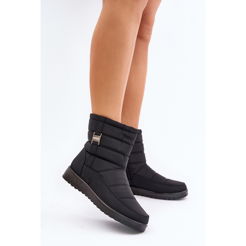 Botas femininas leves com zíper para neve pretas Mezitha preto 2 Botas femininas leves com zíper para neve pretas Mezitha preto 2