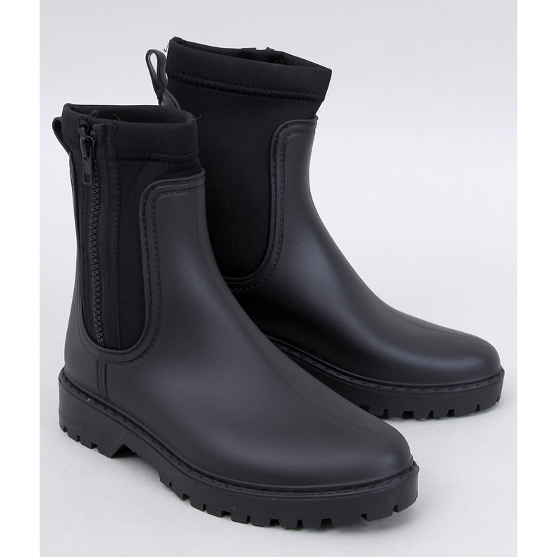 Botas Chelsea femininas abaixo pretas preto 1