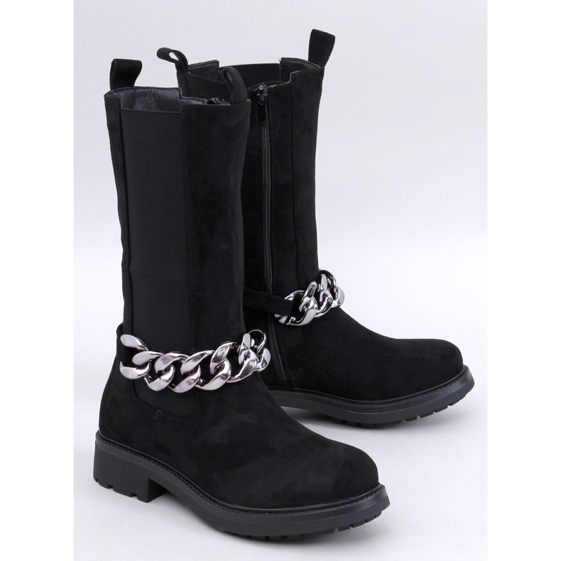 Botas Chelsea pretas de cano longo Wiley preto 1