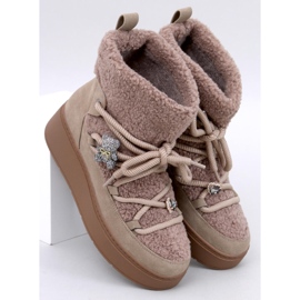 Botas de neve Remati Khaki com shearling marrom 1