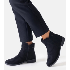 Botins clássicos pretos em camurça ecológica Pereia 1