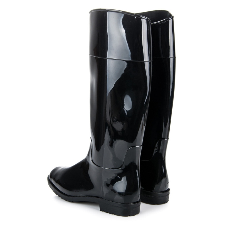 Botas de borracha lacada preto 1