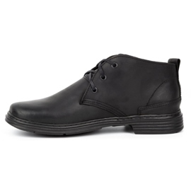 Polbut Botas masculinas de couro sem isolamento 191D, pretas preto 1