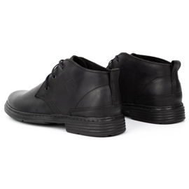 Polbut Botas masculinas de couro sem isolamento 191D, pretas preto 4